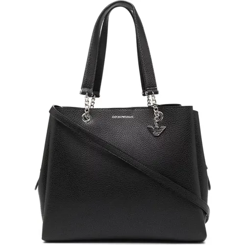 Klassische schwarze Damenhandtasche - Emporio Armani - Modalova
