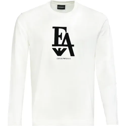 Long Sleeve Logo T-shirt Black , male, Sizes: M, L, XL - Emporio Armani - Modalova