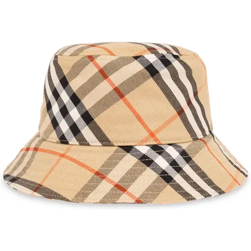 Hats, male, , Size: S Checked Bucket Hat - Burberry - Modalova