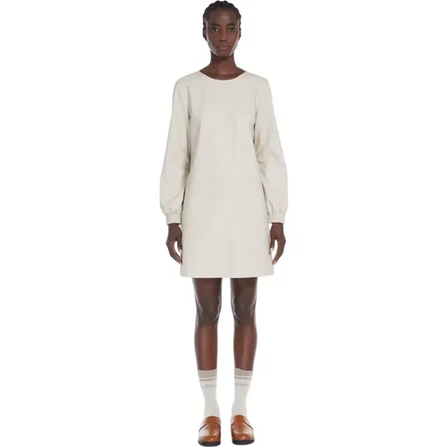 Short Jersey Dress with Round Neck and Long Sleeves , female, Sizes: XS - Max Mara - Modalova