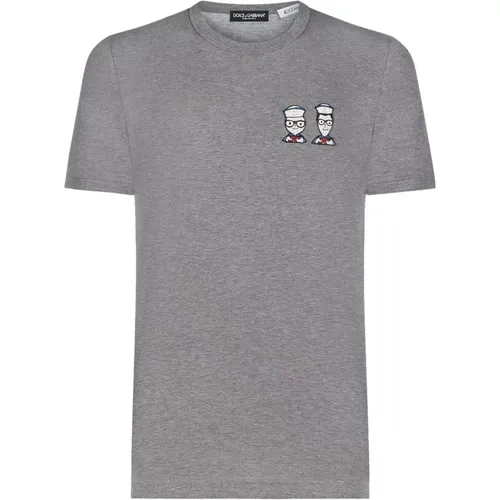 DG Family Patch T-Shirt , male, Sizes: M, XS, S - Dolce & Gabbana - Modalova