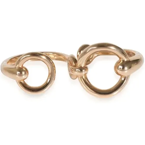 Pre-owned Jewellery, female, , Size: ONE SIZE Pre-owned Rose Gold rings - Hermès Vintage - Modalova