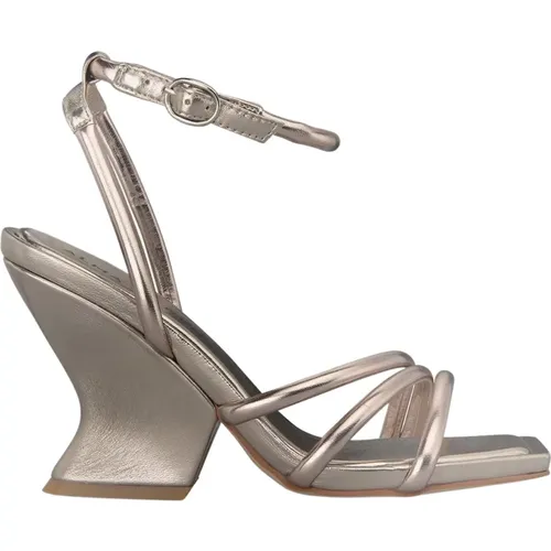 Curved Heeled Bracelet Sandal , female, Sizes: 7 UK, 6 UK, 3 UK, 4 UK, 5 UK, 8 UK - Alma en Pena - Modalova