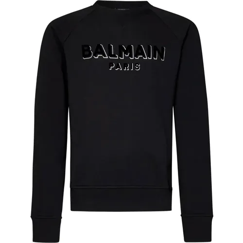 Crewneck Sweatshirt Aw24 , male, Sizes: XL, L, M - Balmain - Modalova