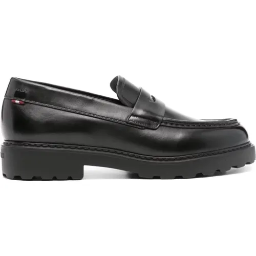 Loafers, male, , Size: 10 US Flat Shoes Elegant Style - Bally - Modalova