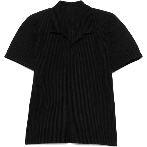 Plissé Polo Shirt , male, Sizes: M, L - Issey Miyake - Modalova