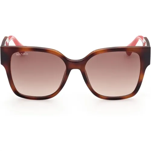 Oversized Square Sunglasses with Gradient Lens , female, Sizes: 53 MM - Max & Co - Modalova