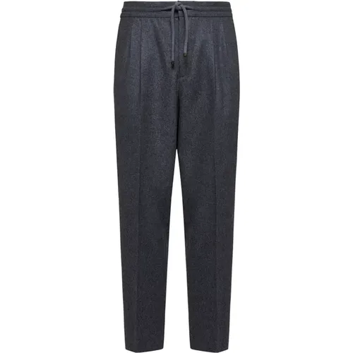 Sweatpants, male, , Size: 2XL Grey Trousers for Men - BRUNELLO CUCINELLI - Modalova