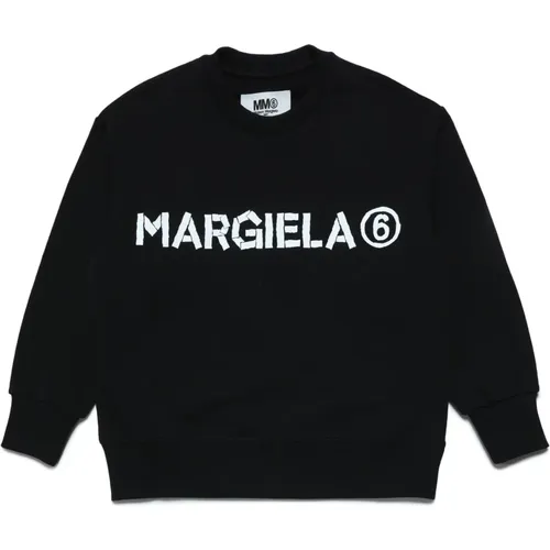 Sweatshirt mit kontrastierendem Logo - MM6 Maison Margiela - Modalova