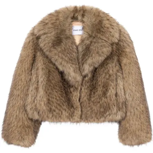 Faux Fur & Shearling Jackets, female, , Size: S Samara Jacket - Stand Studio - Modalova