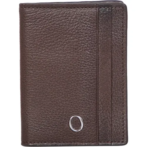 Wallets & Cardholders, male, , Size: ONE SIZE Cherette card holder in leather with bi-fold design by - Orciani - Modalova