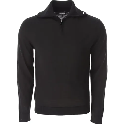 Schwarze Sweaters , Herren, Größe: M - Emporio Armani - Modalova