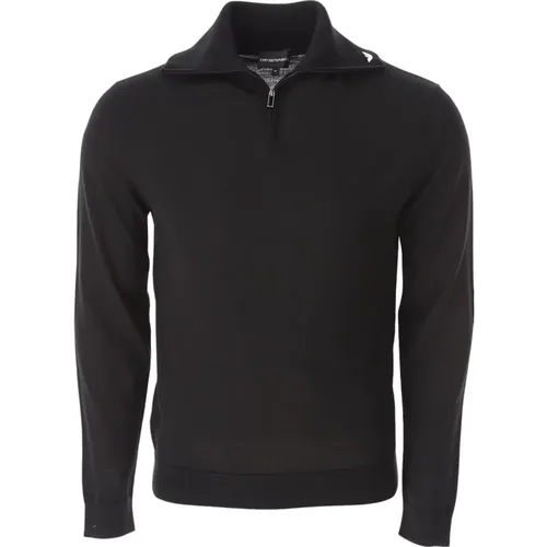 Schwarze Sweaters , Herren, Größe: XL - Emporio Armani - Modalova