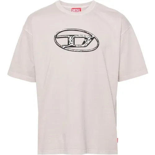 Jersey Crew Neck T-shirt , male, Sizes: S, L, M - Diesel - Modalova