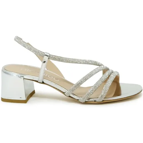 Womens Shoes Sandals Silver Ss24 , female, Sizes: 4 UK, 2 UK - Ninalilou - Modalova