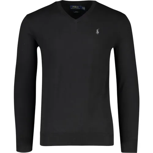 Schwarzer Polo Pullover , Herren, Größe: XL - Ralph Lauren - Modalova