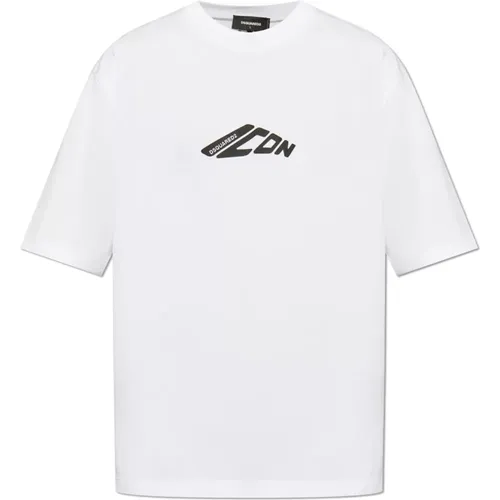 T-Shirt mit Logo , Herren, Größe: M - Dsquared2 - Modalova