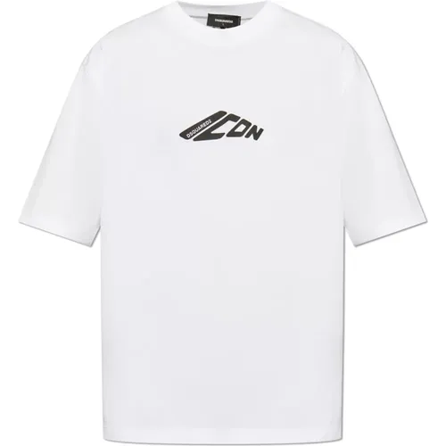 T-Shirt mit Logo , Herren, Größe: S - Dsquared2 - Modalova