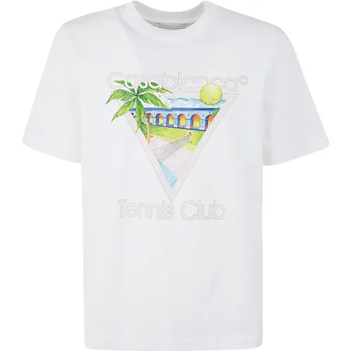 T-Shirts, male, , Size: XL Tennis Club Icon T-Shirt - Casablanca - Modalova