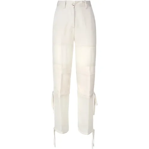 Cotton Elastan Trousers , female, Sizes: XS - pinko - Modalova