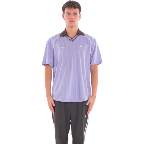 Polo Shirts, male, , Size: S WB Tonal Stripes Football Tee - Adidas - Modalova