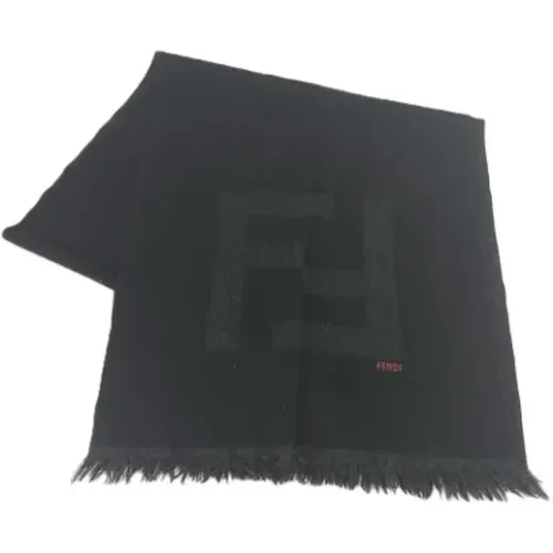 Pre-owned Scarves, female, , Size: ONE SIZE Pre-owned Wool scarves - Fendi Vintage - Modalova