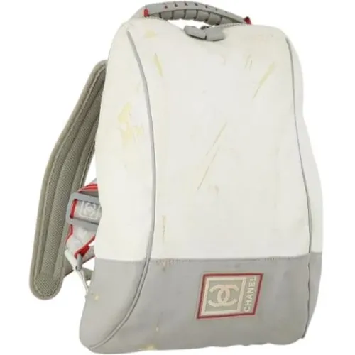 Pre-owned Backpacks, female, , Size: ONE SIZE Pre-owned Canvas Backpack - Chanel Vintage - Modalova