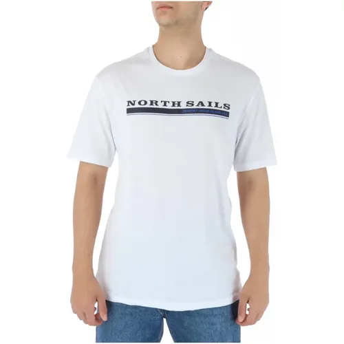 Printed Short Sleeve T-shirt , male, Sizes: L, S, XL, M, 2XL - North Sails - Modalova