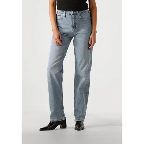 High Rise Gerades Jeans , Damen, Größe: W32 L32 - Calvin Klein - Modalova