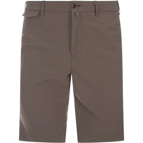 Braune Stretch-Bermuda-Shorts aus Baumwolle - PT Torino - Modalova