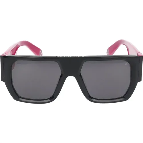 Sunglasses,Schwarze Sonnenbrille mit Original-Etui,Stylische Sonnenbrille Spp094M - Philipp Plein - Modalova