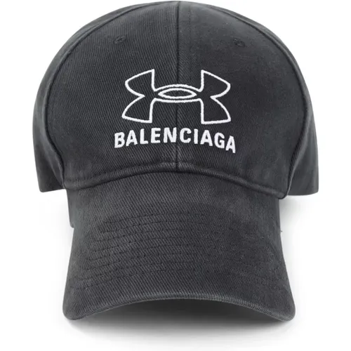 Caps, male, , Size: L Black Stylish Hat Accessories - Balenciaga - Modalova