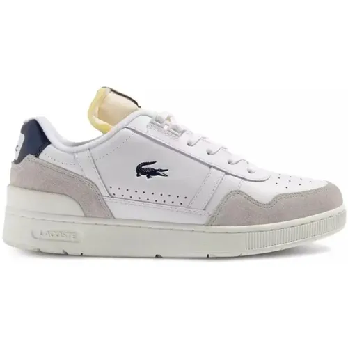 Sneakers, male, , Size: 8 US T-clip leather sneaker - Lacoste - Modalova