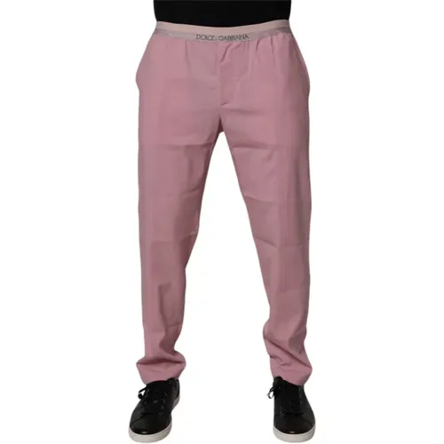 Slim-fit Trousers, male, , Size: M Cotton Chino Pants - Dolce & Gabbana - Modalova