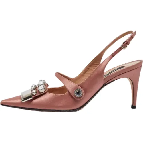 Pre-owned Pumps, female, , Size: 7 US Pre-owned Satin heels - Sergio Rossi Pre-owned - Modalova