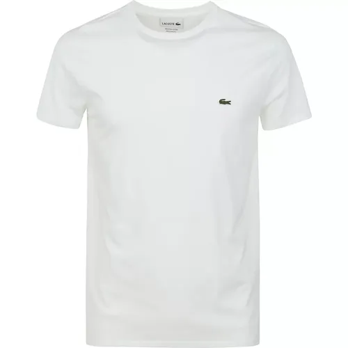 Klassische Herren Weiße T-Shirt Kollektion , Herren, Größe: XL - Lacoste - Modalova