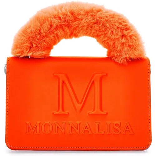 Handtasche mit lustigem Plüschgriff - Monnalisa - Modalova