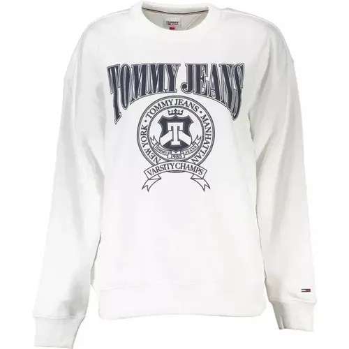 Sweatshirts, female, , Size: XL Cotton Fleece Crew Neck Sweatshirt - Tommy Hilfiger - Modalova