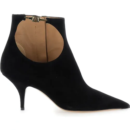 Heeled Boots, female, , Size: 6 US Bootie Mid-Heel Agia Boots - Ferragamo - Modalova