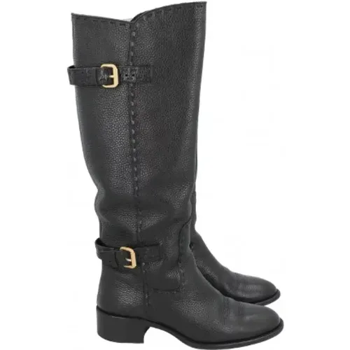 Pre-owned Leather boots , female, Sizes: 7 UK - Fendi Vintage - Modalova