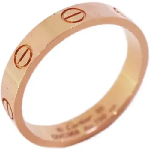 Pre-owned Rose Gold rings , male, Sizes: ONE SIZE - Cartier Vintage - Modalova