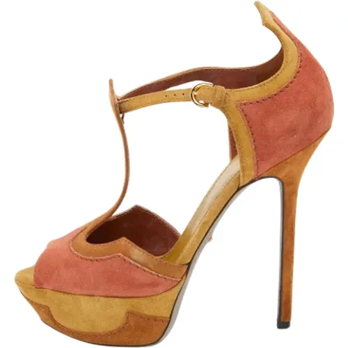 Pre-owned Wildleder sandals , Damen, Größe: 38 1/2 EU - Sergio Rossi Pre-owned - Modalova