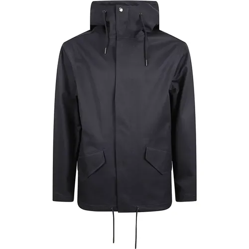 Light Jackets, male, , Size: S Hooded Coat with Pockets - Burberry - Modalova