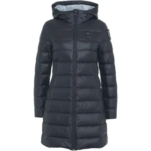 Blaue Steppdaunenjacke Damen , Damen, Größe: L - Blauer - Modalova