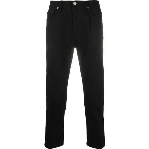 Schwarze Baumwoll Straight Cut Jeans , Herren, Größe: W30 - Acne Studios - Modalova