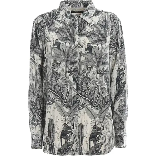 Silk Long Sleeve Button Shirt , female, Sizes: XS, S - Max Mara Weekend - Modalova