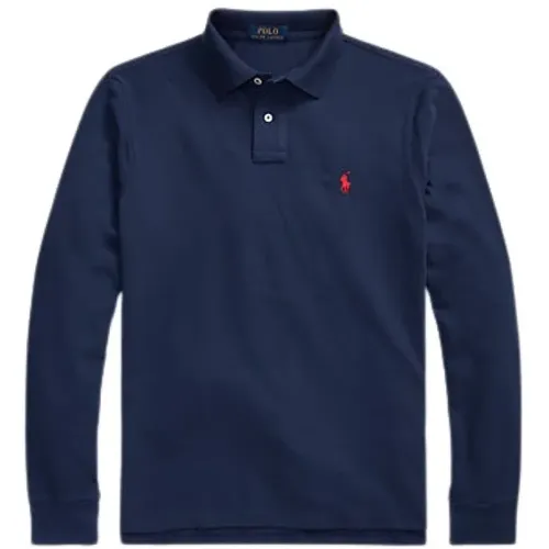 Navy Long Sleeve Polo Shirt , male, Sizes: M, L, 2XL, XL - Polo Ralph Lauren - Modalova