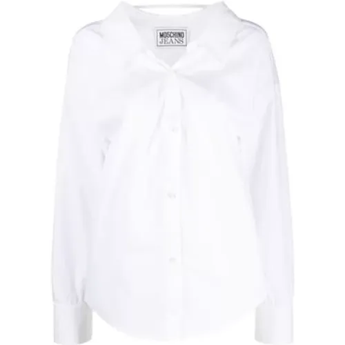Jeans Hemden Weiß , Damen, Größe: S - Moschino - Modalova
