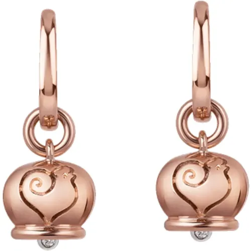 Bell Earrings in Gold with Diamonds , female, Sizes: ONE SIZE - Chantecler - Modalova