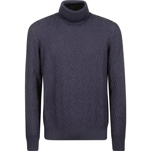 Turtlenecks, male, , Size: M Merino Wool Turtleneck Sweater - Drumohr - Modalova